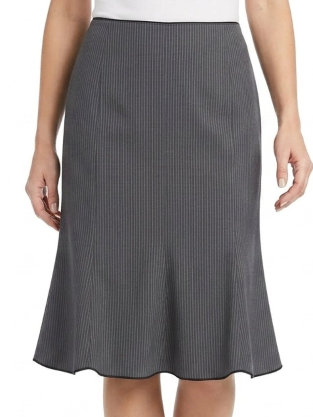 Tristan Pinstripe A Line Flare Hem Skirt- Sz. 8